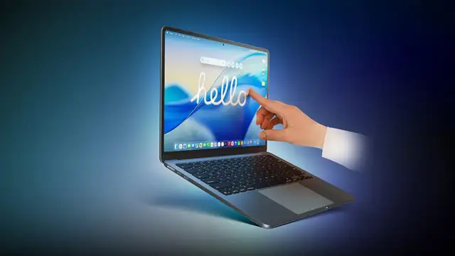 Rumor MacBook Pro layar sentuh OLED yang diperkirakan diperkenalkan Apple pada Oktober 2026.